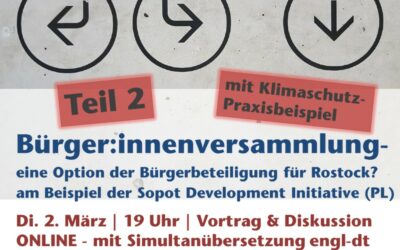 Bürger*innenversammlung: eine Option der Bürgerbeteiligung für Rostock? -am Beispiel der Sopot Development Initiative (PL)